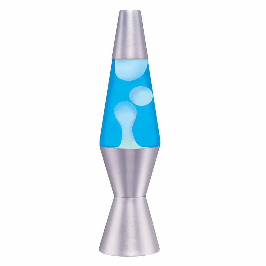 11.5″ LAVA LAMP – WHITE/BLUE/SILVER A2